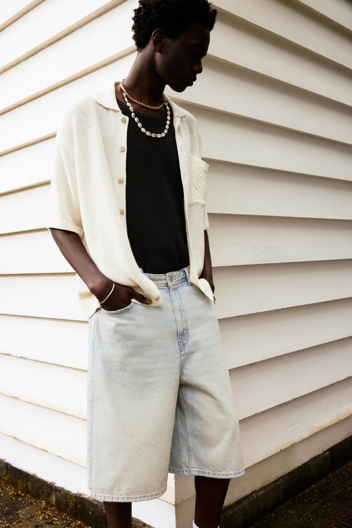 تصویر شلوارک مردانه فاق نرمال راسته | پول اند بیر Pull & Bear 3697505 